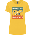 Mom Level Unlocked New Mommy Baby Born Womens Wider Cut T-Shirt Yellow