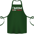 Mom of 2 Boys Funny Mother's Day Cotton Apron 100% Organic Forest Green