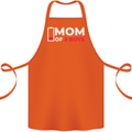 Mom of 2 Boys Funny Mother's Day Cotton Apron 100% Organic Orange