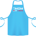 Mom of 2 Boys Funny Mother's Day Cotton Apron 100% Organic Turquoise
