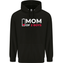 Mom of 2 Boys Funny Mother's Day Mens 80% Cotton Hoodie Black