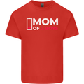 Mom of 2 Boys Funny Mother's Day Mens Cotton T-Shirt Tee Top Red