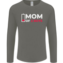 Mom of 2 Boys Funny Mother's Day Mens Long Sleeve T-Shirt Charcoal