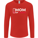 Mom of 2 Boys Funny Mother's Day Mens Long Sleeve T-Shirt Red