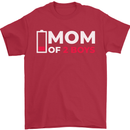 Mom of 2 Boys Funny Mother's Day Mens T-Shirt Cotton Gildan Red