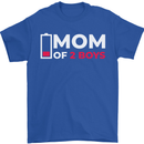 Mom of 2 Boys Funny Mother's Day Mens T-Shirt Cotton Gildan Royal Blue