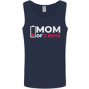 Mom of 2 Boys Funny Mother's Day Mens Vest Tank Top Navy Blue