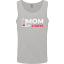Mom of 2 Boys Funny Mother's Day Mens Vest Tank Top Sports Grey