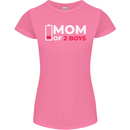 Mom of 2 Boys Funny Mother's Day Womens Petite Cut T-Shirt Azalea