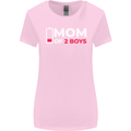 Mom of 2 Boys Funny Mother's Day Womens Wider Cut T-Shirt Light Pink