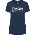 Mom of 2 Boys Funny Mother's Day Womens Wider Cut T-Shirt Navy Blue