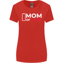Mom of 2 Boys Funny Mother's Day Womens Wider Cut T-Shirt Red