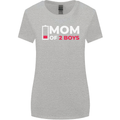 Mom of 2 Boys Funny Mother's Day Womens Wider Cut T-Shirt Sports Grey