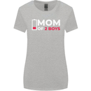 Mom of 2 Boys Funny Mother's Day Womens Wider Cut T-Shirt Sports Grey