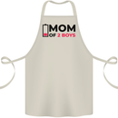 Mom of Two Boys Funny Mother's Day Cotton Apron 100% Organic Natural