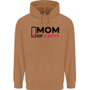 Mom of Two Boys Funny Mother's Day Mens 80% Cotton Hoodie Caramel Latte