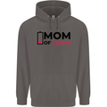 Mom of Two Boys Funny Mother's Day Mens 80% Cotton Hoodie Charcoal