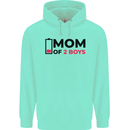 Mom of Two Boys Funny Mother's Day Mens 80% Cotton Hoodie Peppermint