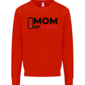 Mom of Two Boys Funny Mother's Day Mens Sweatshirt Jumper Bright Red