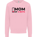 Mom of Two Boys Funny Mother's Day Mens Sweatshirt Jumper Light Pink