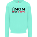 Mom of Two Boys Funny Mother's Day Mens Sweatshirt Jumper Peppermint