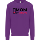 Mom of Two Boys Funny Mother's Day Mens Sweatshirt Jumper Purple