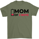 Mom of Two Boys Funny Mother's Day Mens T-Shirt Cotton Gildan Military Green
