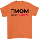 Mom of Two Boys Funny Mother's Day Mens T-Shirt Cotton Gildan Orange