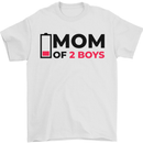 Mom of Two Boys Funny Mother's Day Mens T-Shirt Cotton Gildan White