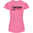 Mom of Two Boys Funny Mother's Day Womens Petite Cut T-Shirt Azalea