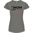 Mom of Two Boys Funny Mother's Day Womens Petite Cut T-Shirt Charcoal