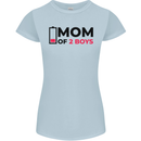 Mom of Two Boys Funny Mother's Day Womens Petite Cut T-Shirt Light Blue