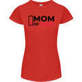 Mom of Two Boys Funny Mother's Day Womens Petite Cut T-Shirt Red