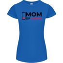 Mom of Two Boys Funny Mother's Day Womens Petite Cut T-Shirt Royal Blue