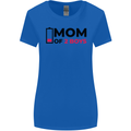 Mom of Two Boys Funny Mother's Day Womens Wider Cut T-Shirt Royal Blue