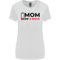Mom of Two Boys Funny Mother's Day Womens Wider Cut T-Shirt White