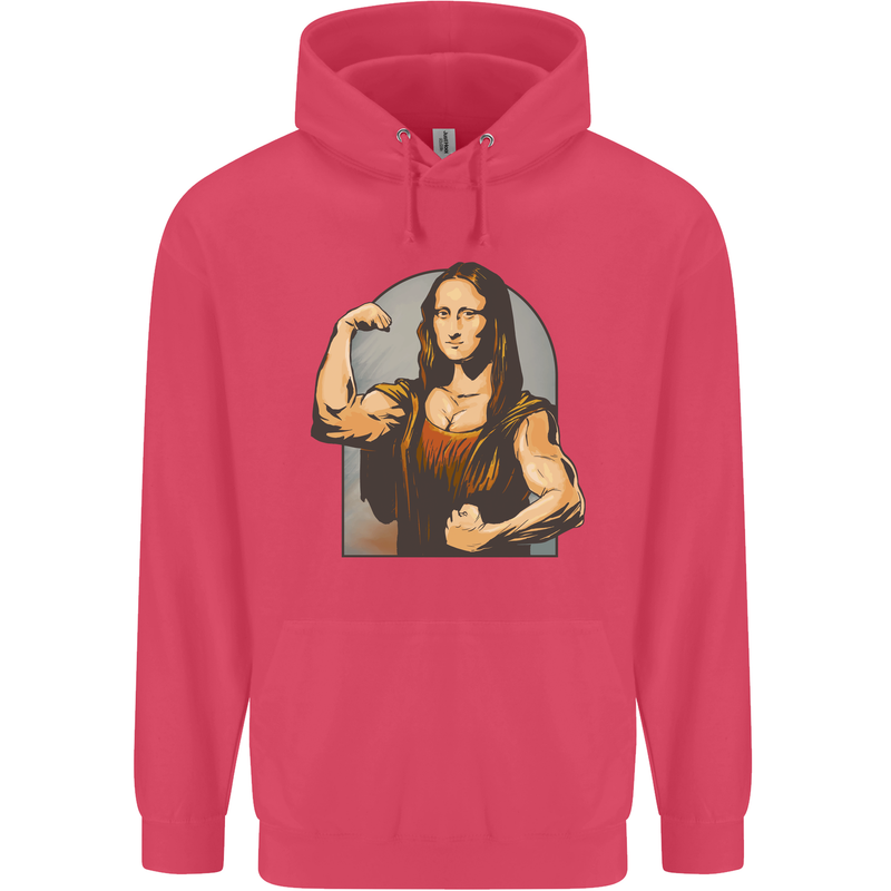 Mona Lifter Funny Gym Bodybuilding Workout Childrens Kids Hoodie Heliconia