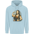Mona Lifter Funny Gym Bodybuilding Workout Childrens Kids Hoodie Light Blue