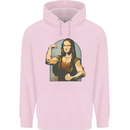 Mona Lifter Funny Gym Bodybuilding Workout Childrens Kids Hoodie Light Pink
