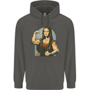Mona Lifter Funny Gym Bodybuilding Workout Childrens Kids Hoodie Storm Grey