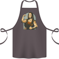 Mona Lifter Funny Gym Bodybuilding Workout Cotton Apron 100% Organic Dark Grey