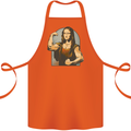 Mona Lifter Funny Gym Bodybuilding Workout Cotton Apron 100% Organic Orange