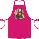 Mona Lifter Funny Gym Bodybuilding Workout Cotton Apron 100% Organic Pink