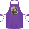 Mona Lifter Funny Gym Bodybuilding Workout Cotton Apron 100% Organic Purple