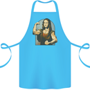 Mona Lifter Funny Gym Bodybuilding Workout Cotton Apron 100% Organic Turquoise