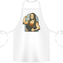 Mona Lifter Funny Gym Bodybuilding Workout Cotton Apron 100% Organic White