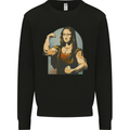 Mona Lifter Funny Gym Bodybuilding Workout Kids Sweatshirt Jumper Black