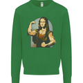 Mona Lifter Funny Gym Bodybuilding Workout Kids Sweatshirt Jumper Irish Green