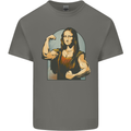 Mona Lifter Funny Gym Bodybuilding Workout Kids T-Shirt Childrens Charcoal