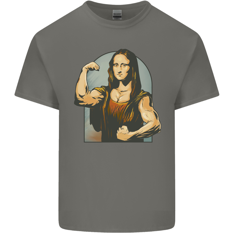 Mona Lifter Funny Gym Bodybuilding Workout Kids T-Shirt Childrens Charcoal